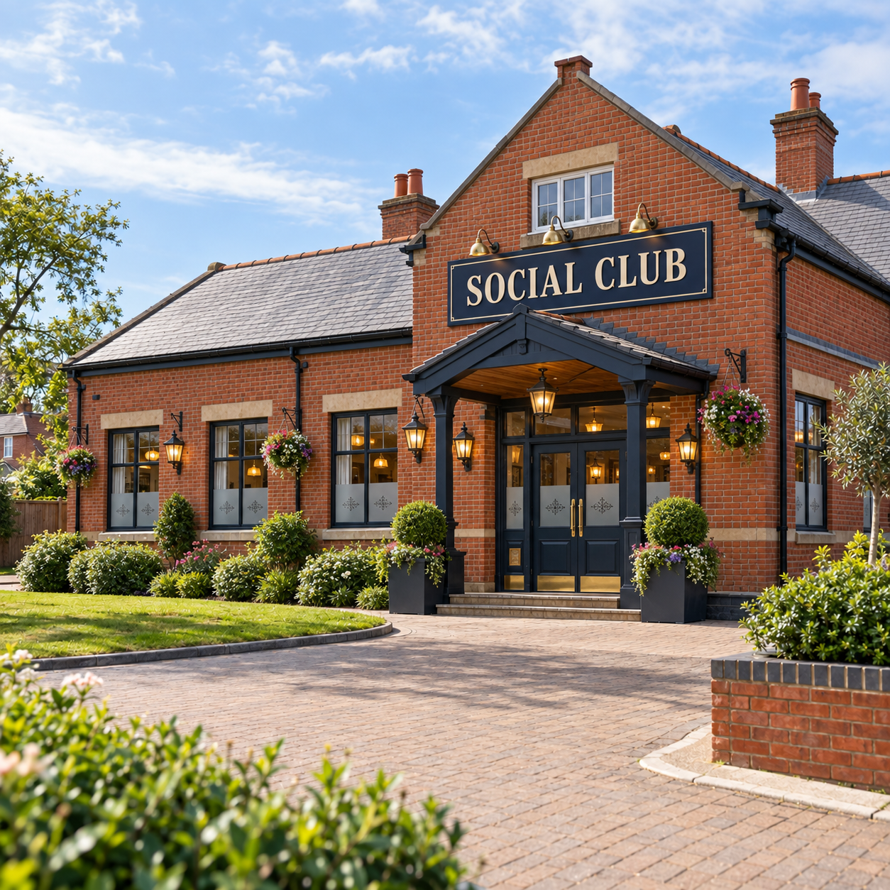 A traditional British social club building